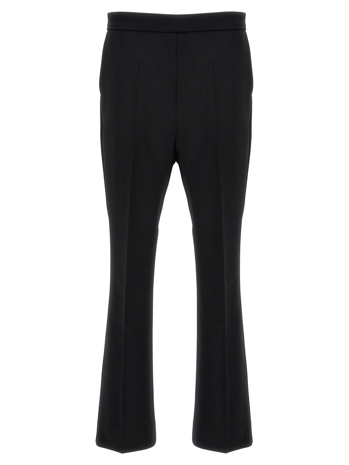 Black Virgin Wool Cropped Pants