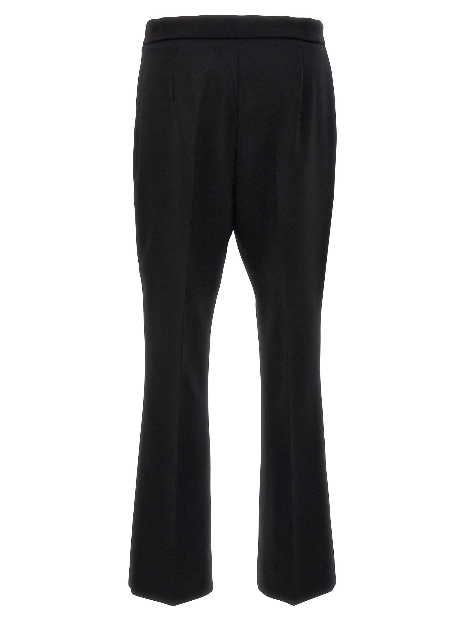 Black Virgin Wool Cropped Pants