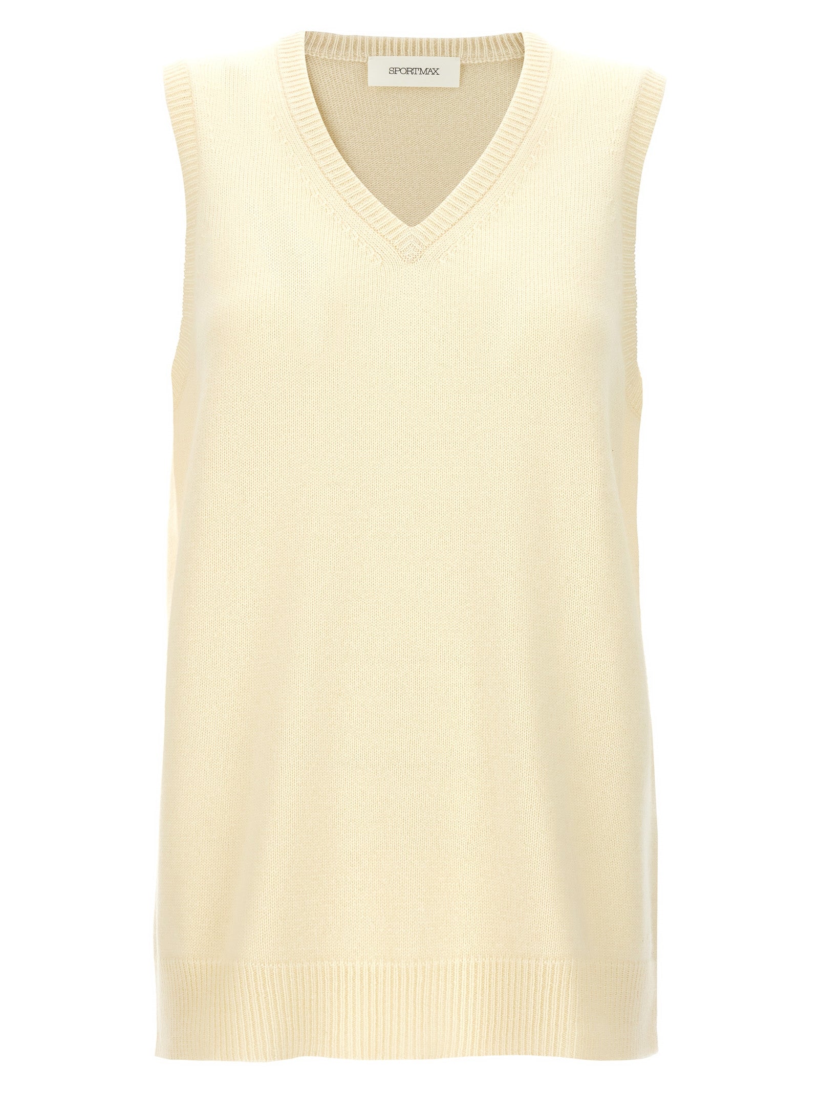 Bicolor Wool Sleeveless Jacket