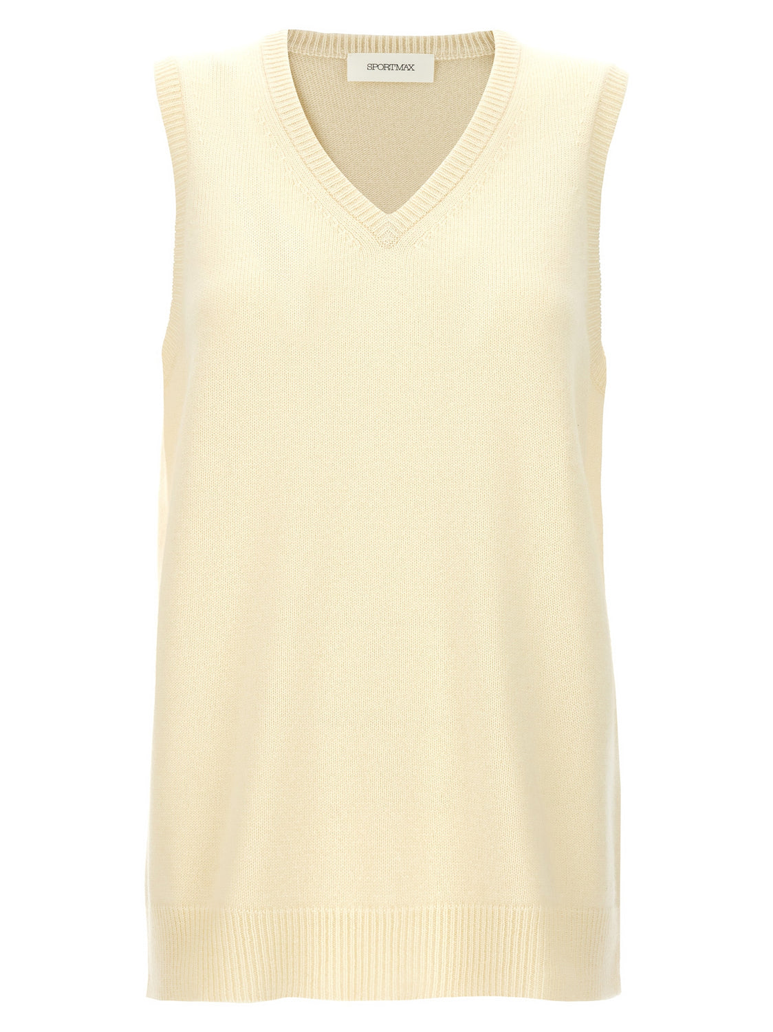 Bicolor Wool Sleeveless Jacket