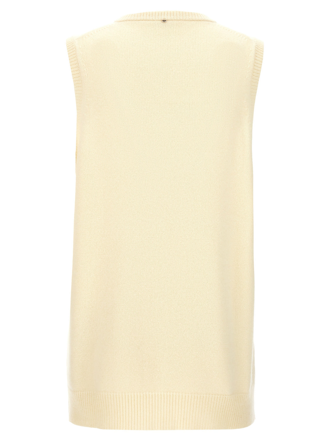 Bicolor Wool Sleeveless Jacket