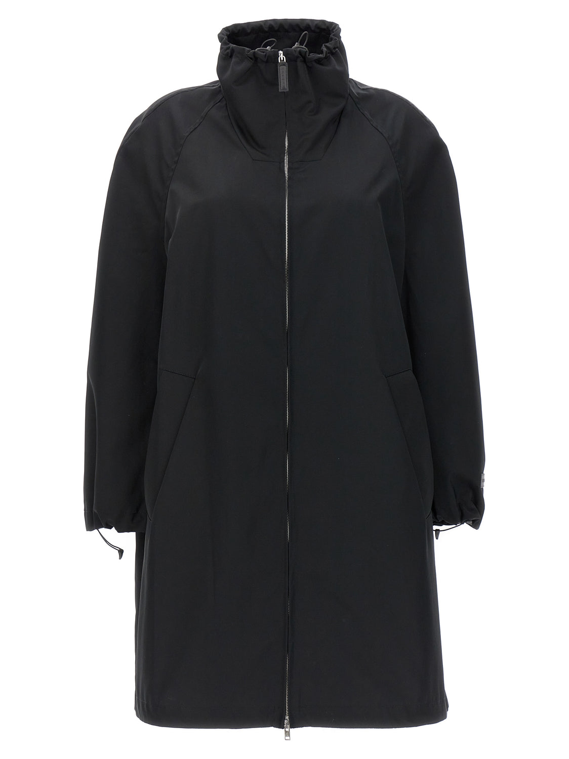 Black Polyester Parka