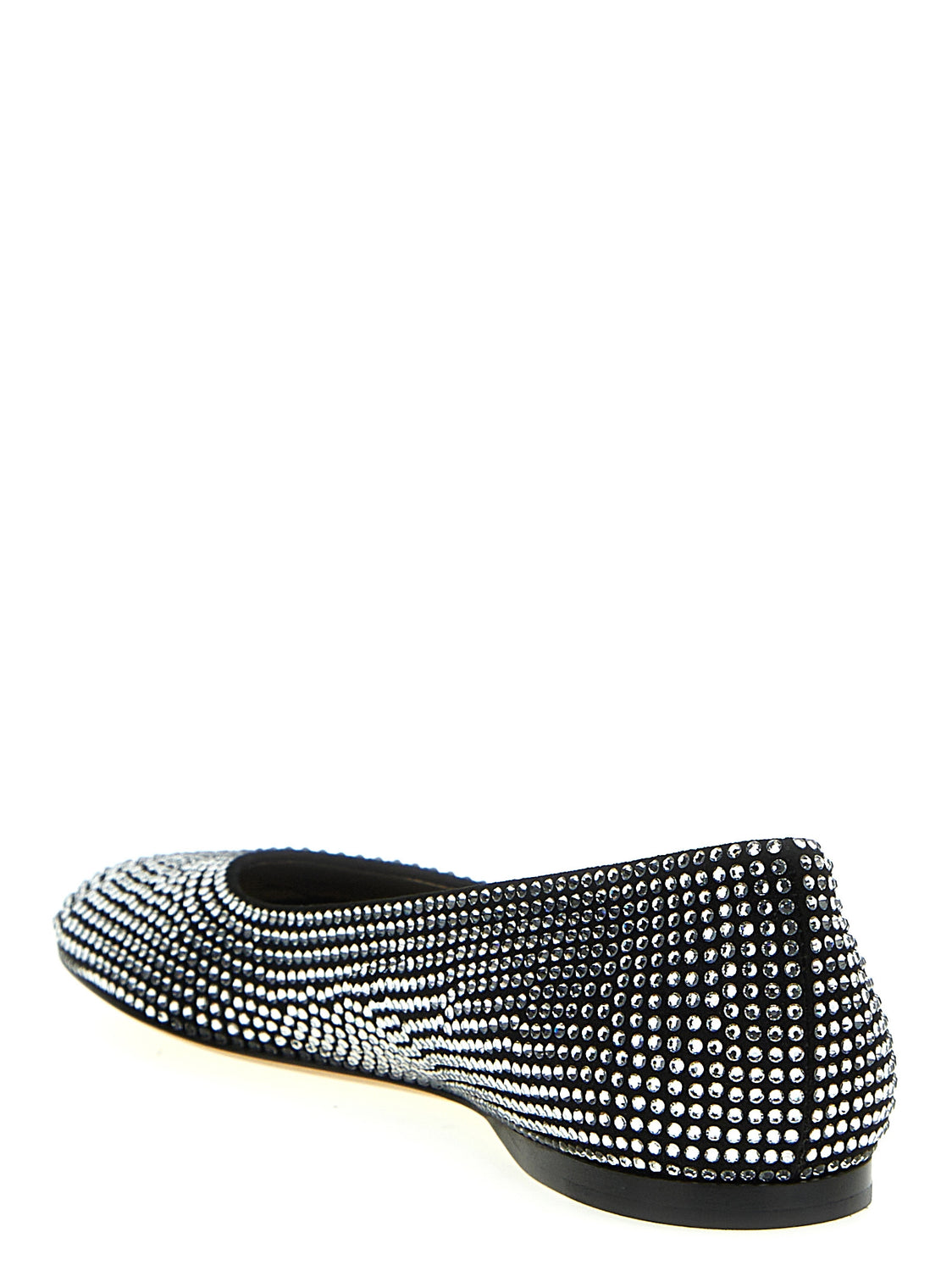 Black Goatskin Ballet Flats