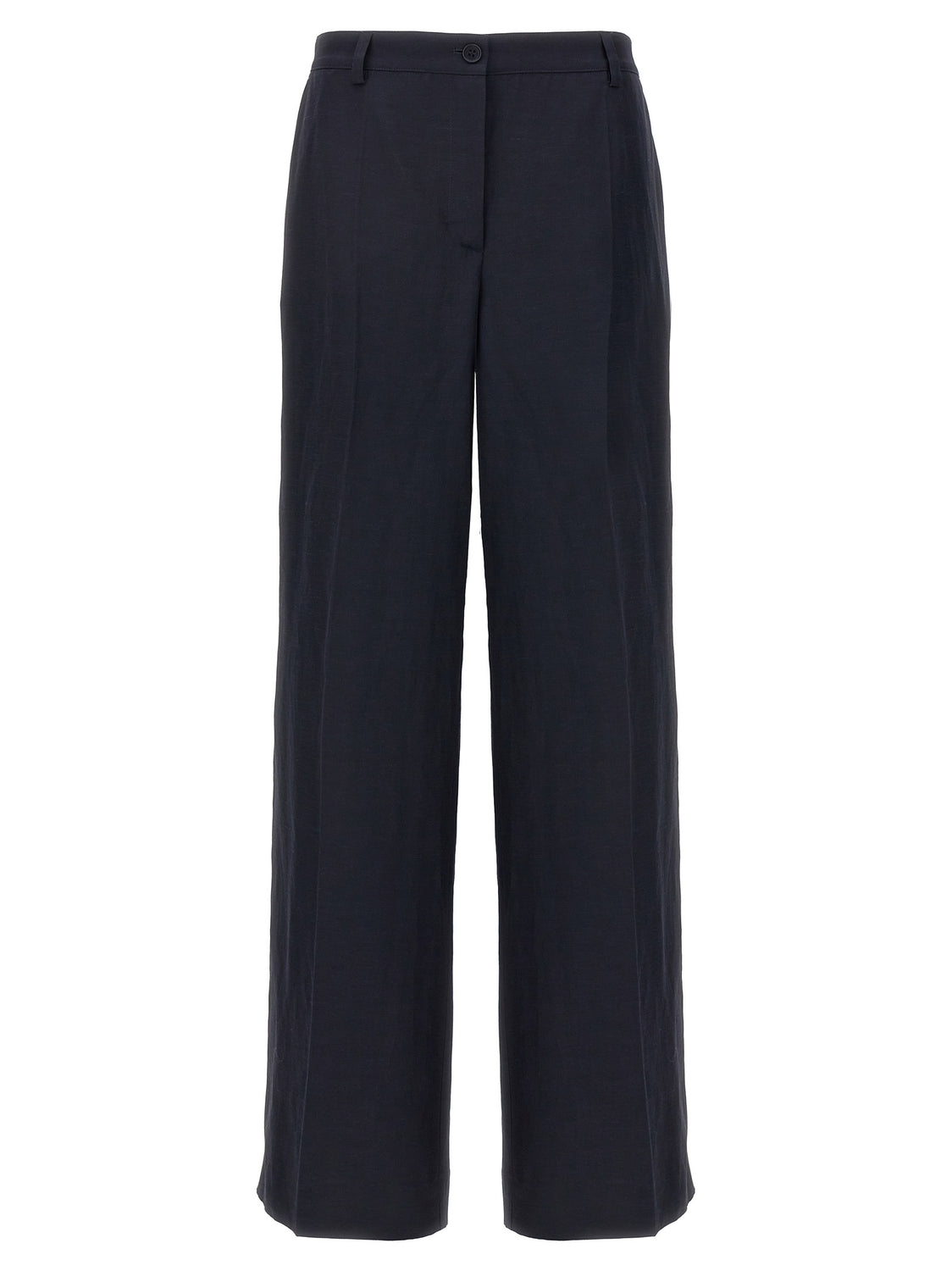 Blue Viscose Casual Pants