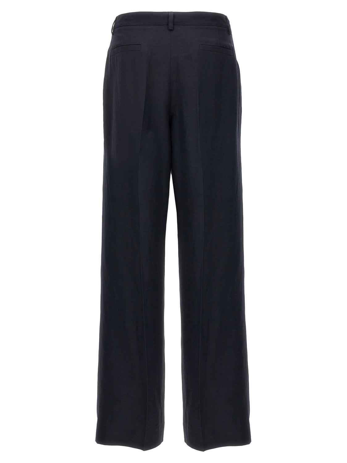 Blue Viscose Casual Pants
