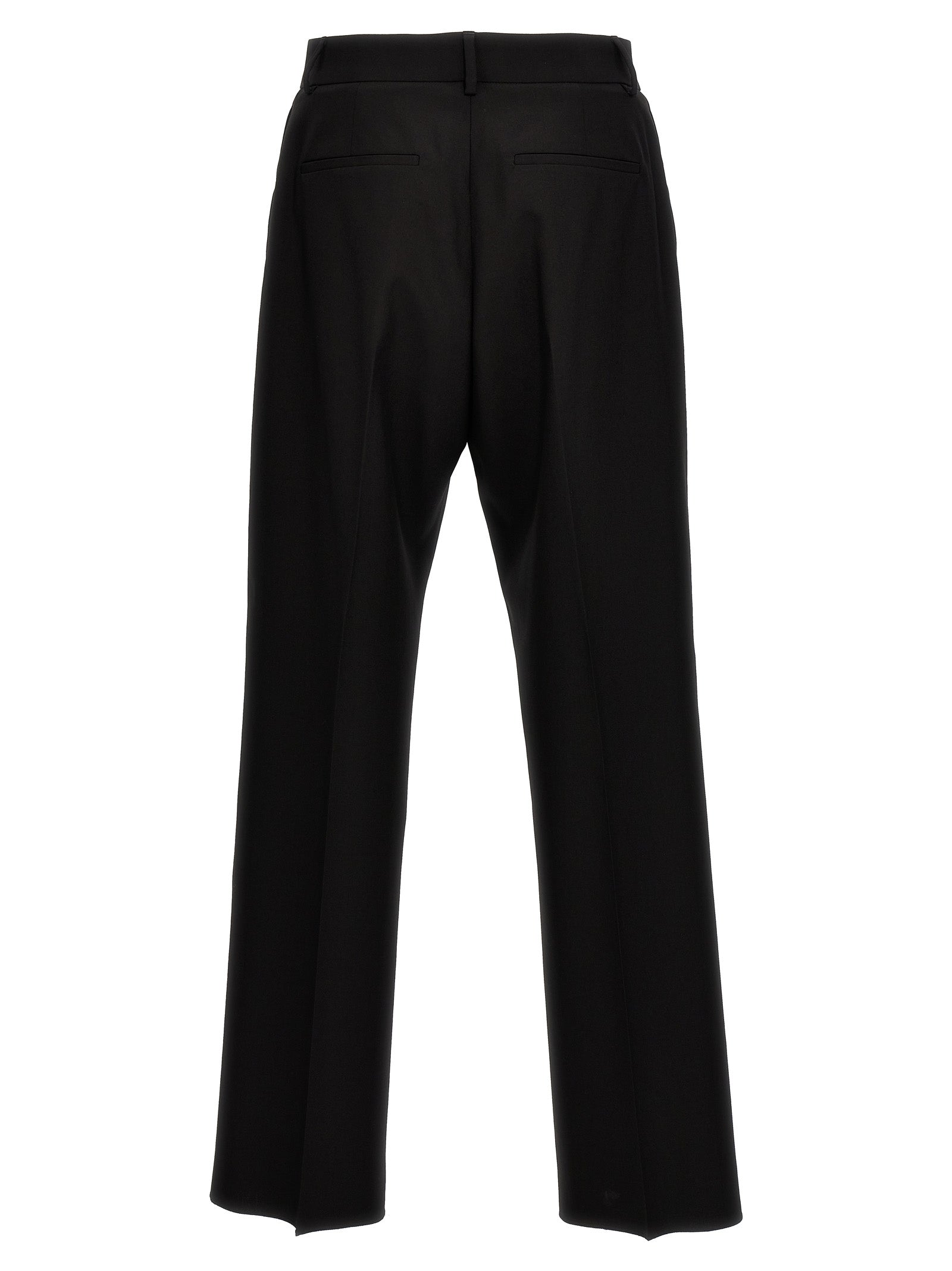 Black Virgin Wool Dress Pants