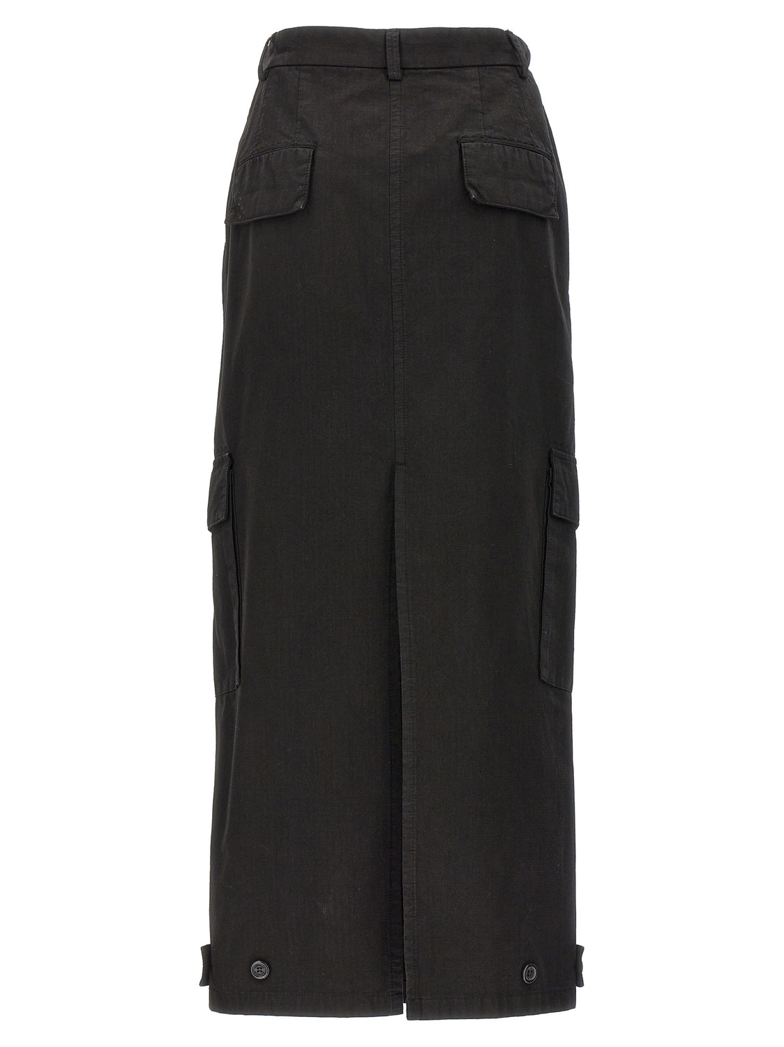 Black Cotton Mini Skirt
