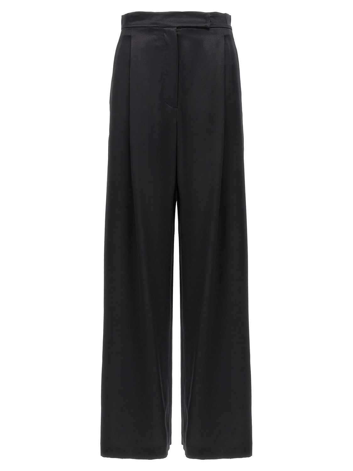Black Silk Casual Pants