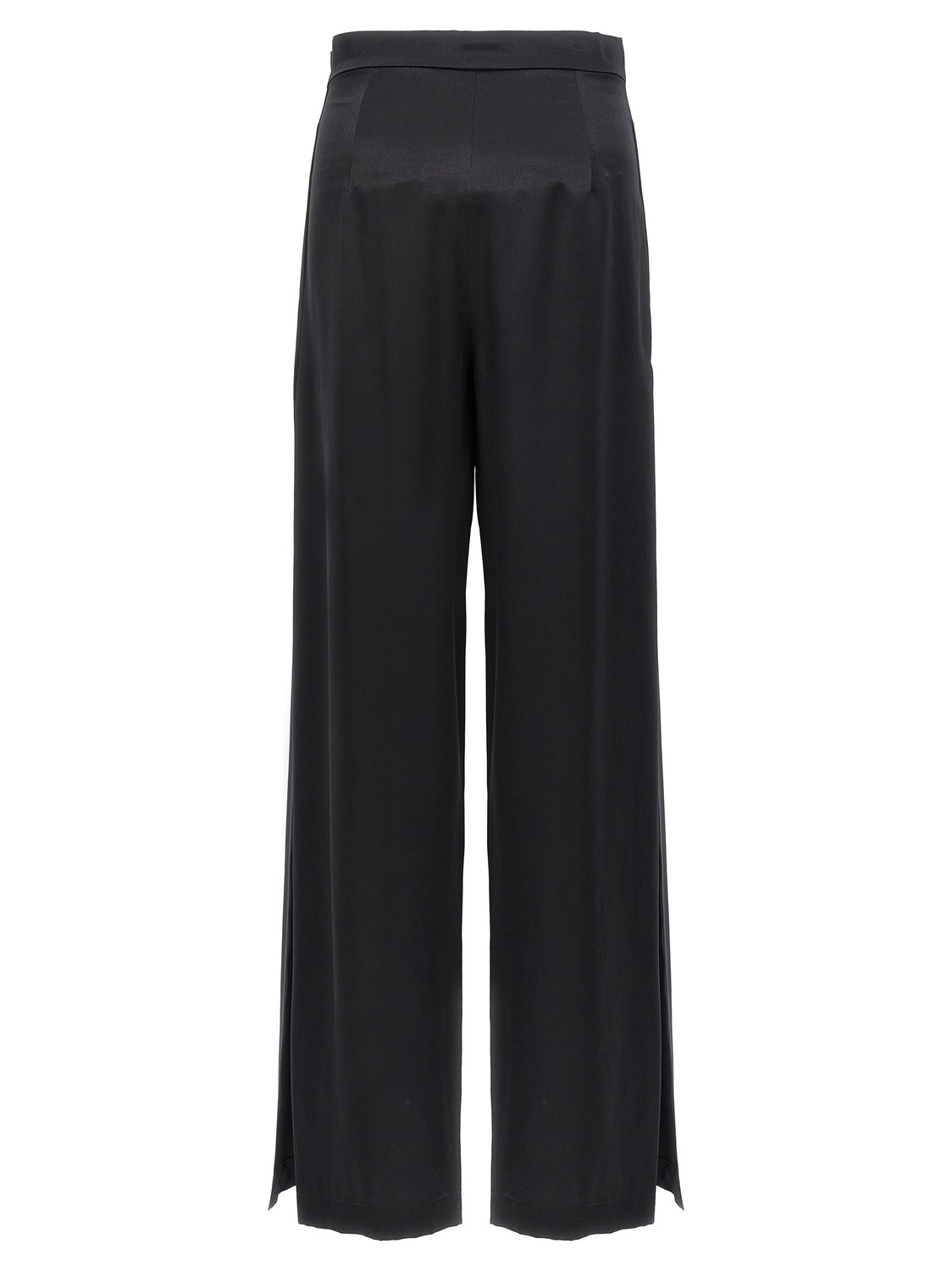 Black Silk Casual Pants