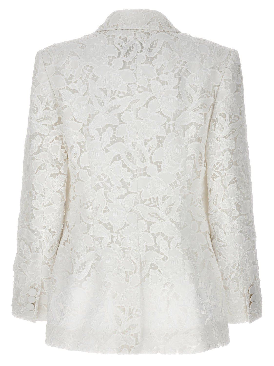 White Polyester Blazer