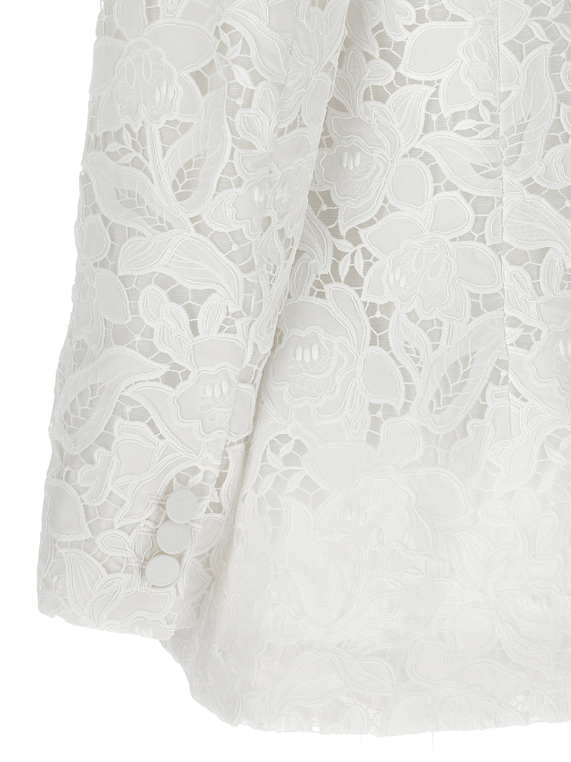 White Polyester Blazer