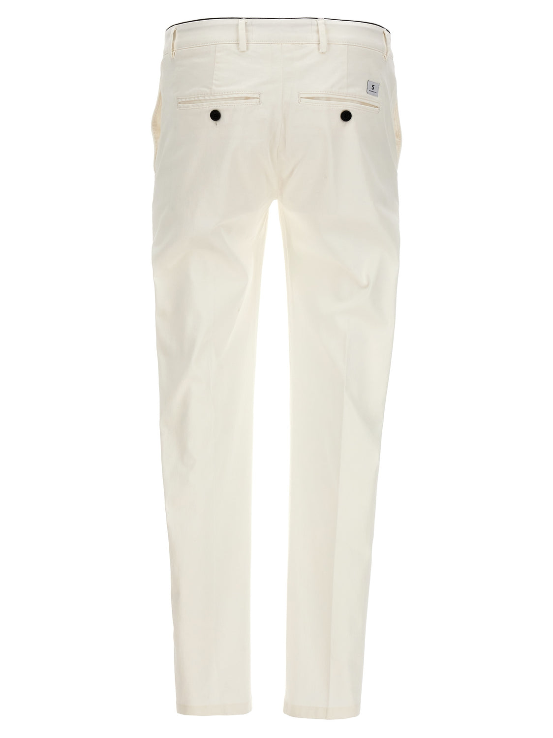 White Cotton Casual Pants