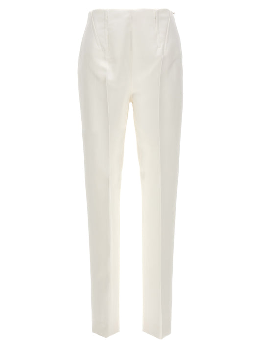 White Acetate Dress Pants