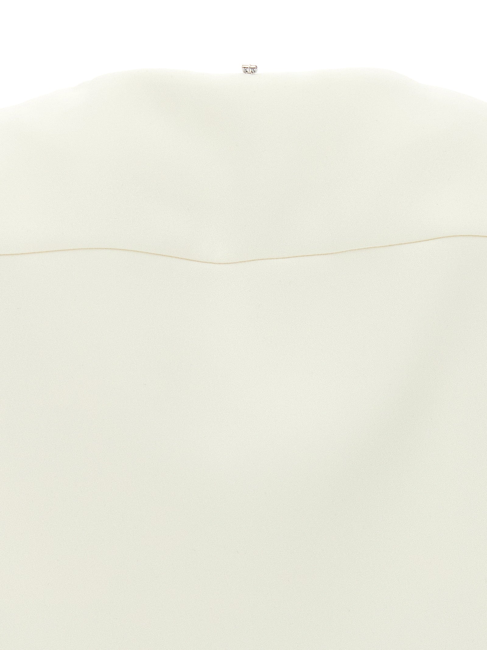 White Polyester Full-Length Jacket