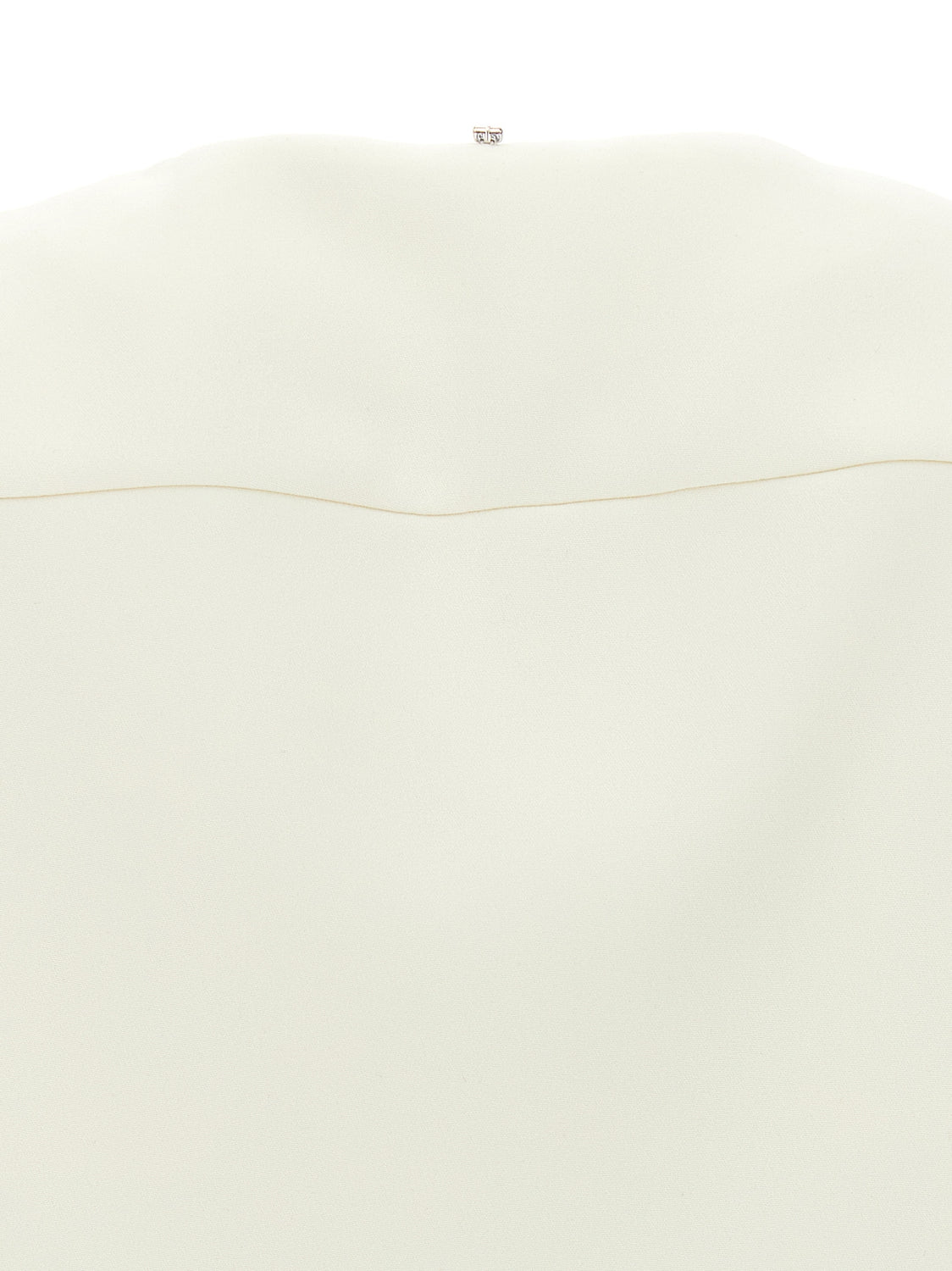 White Polyester Full-Length Jacket