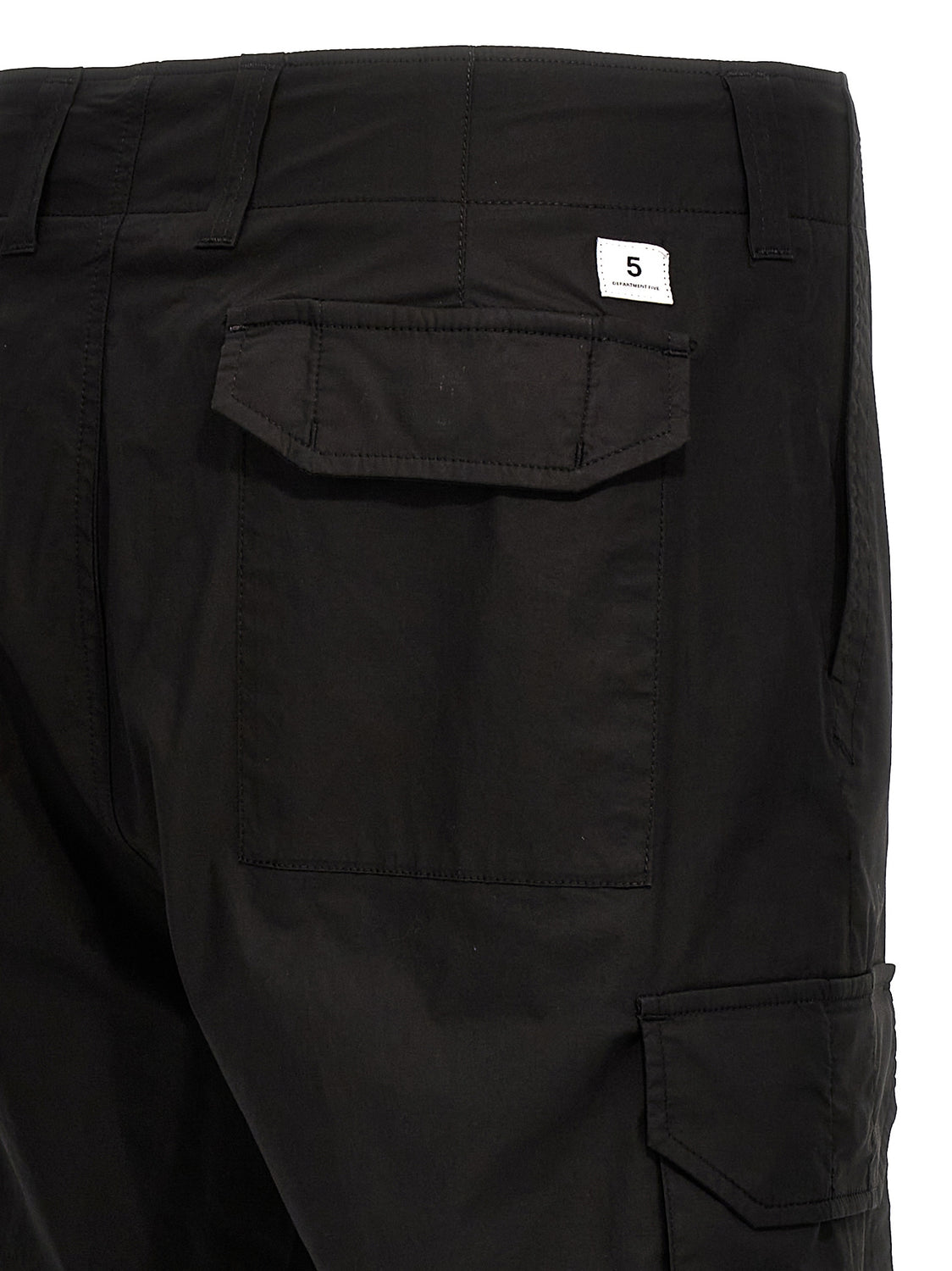 Black Cotton Cargo Pants