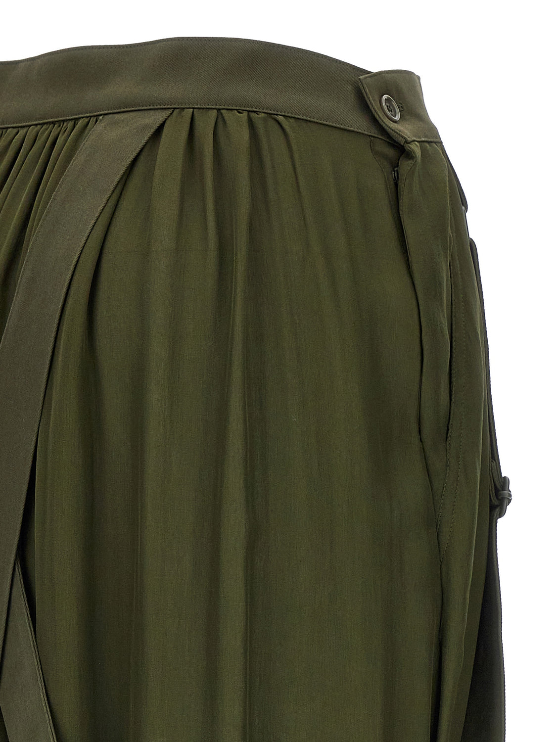 Bicolor Silk Mini Skirt