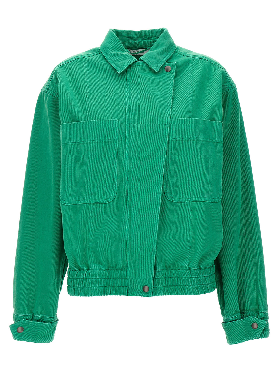 Bicolor Cotton Full-Length Jacket