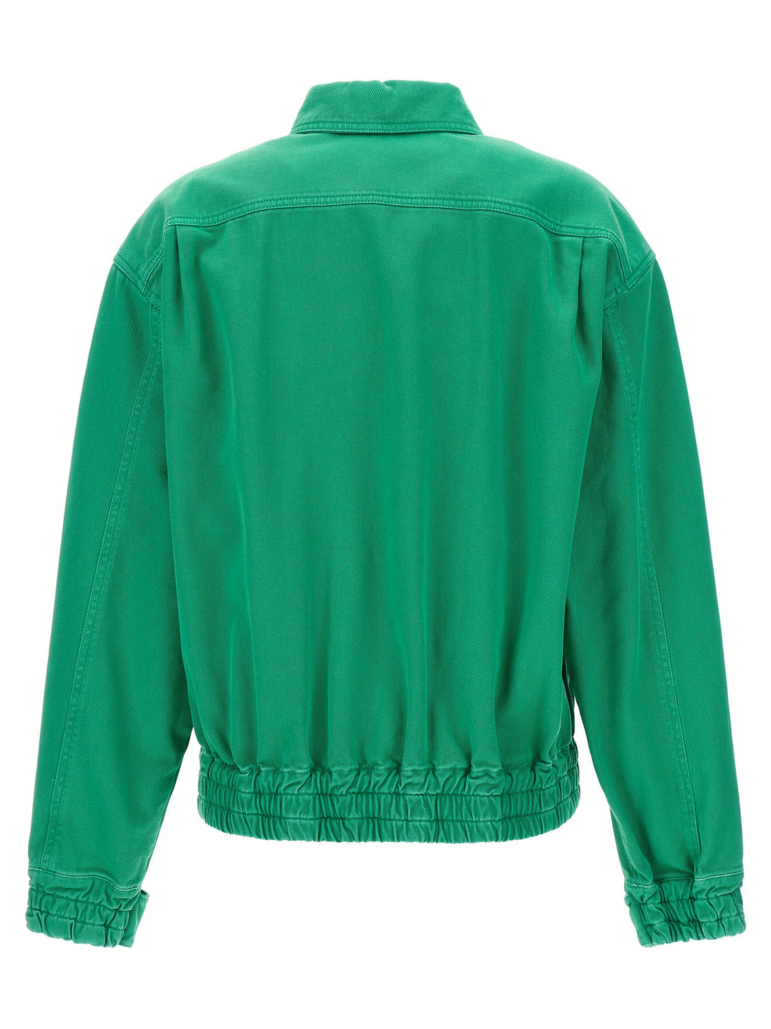 Bicolor Cotton Full-Length Jacket