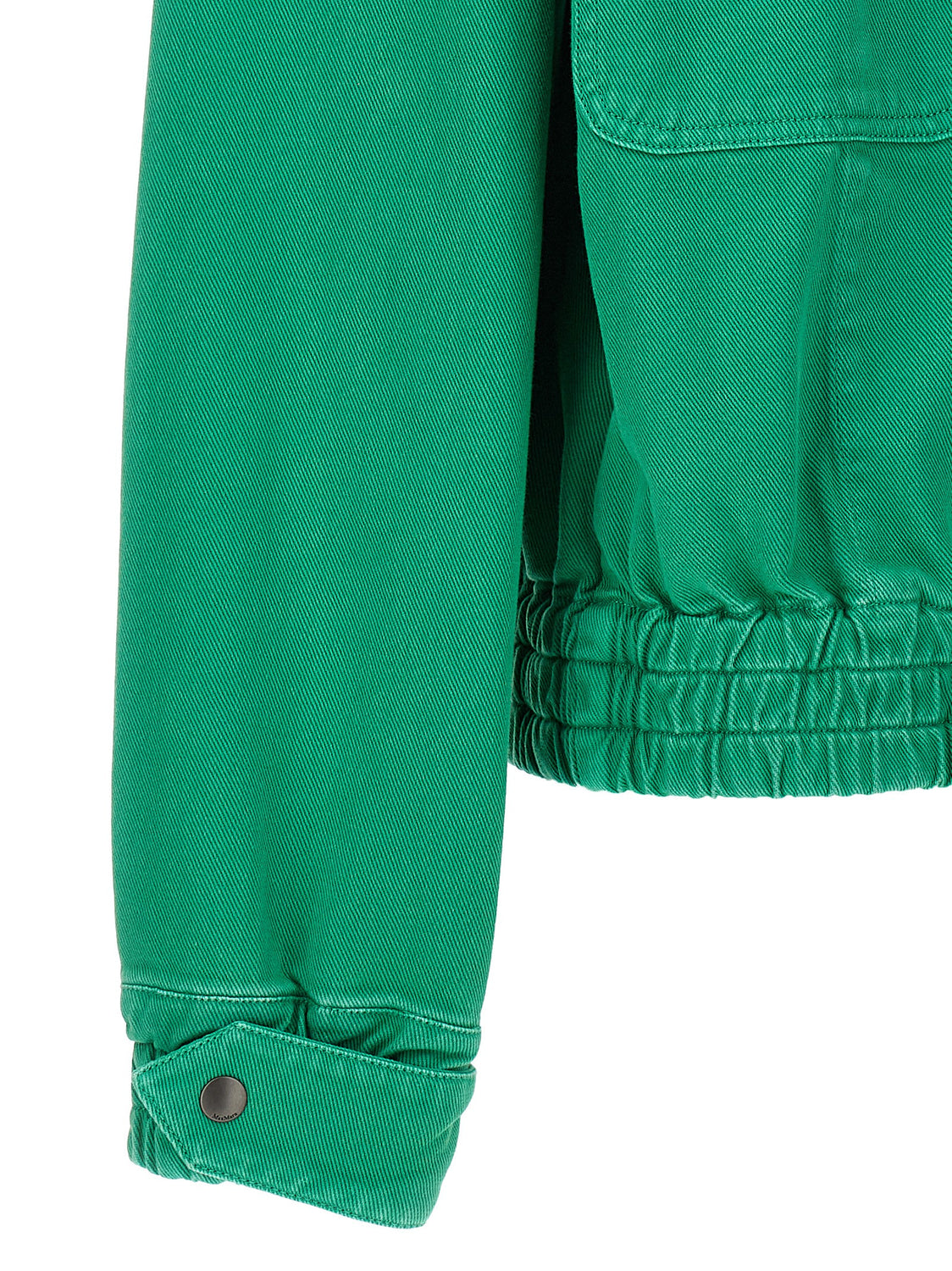 Bicolor Cotton Full-Length Jacket