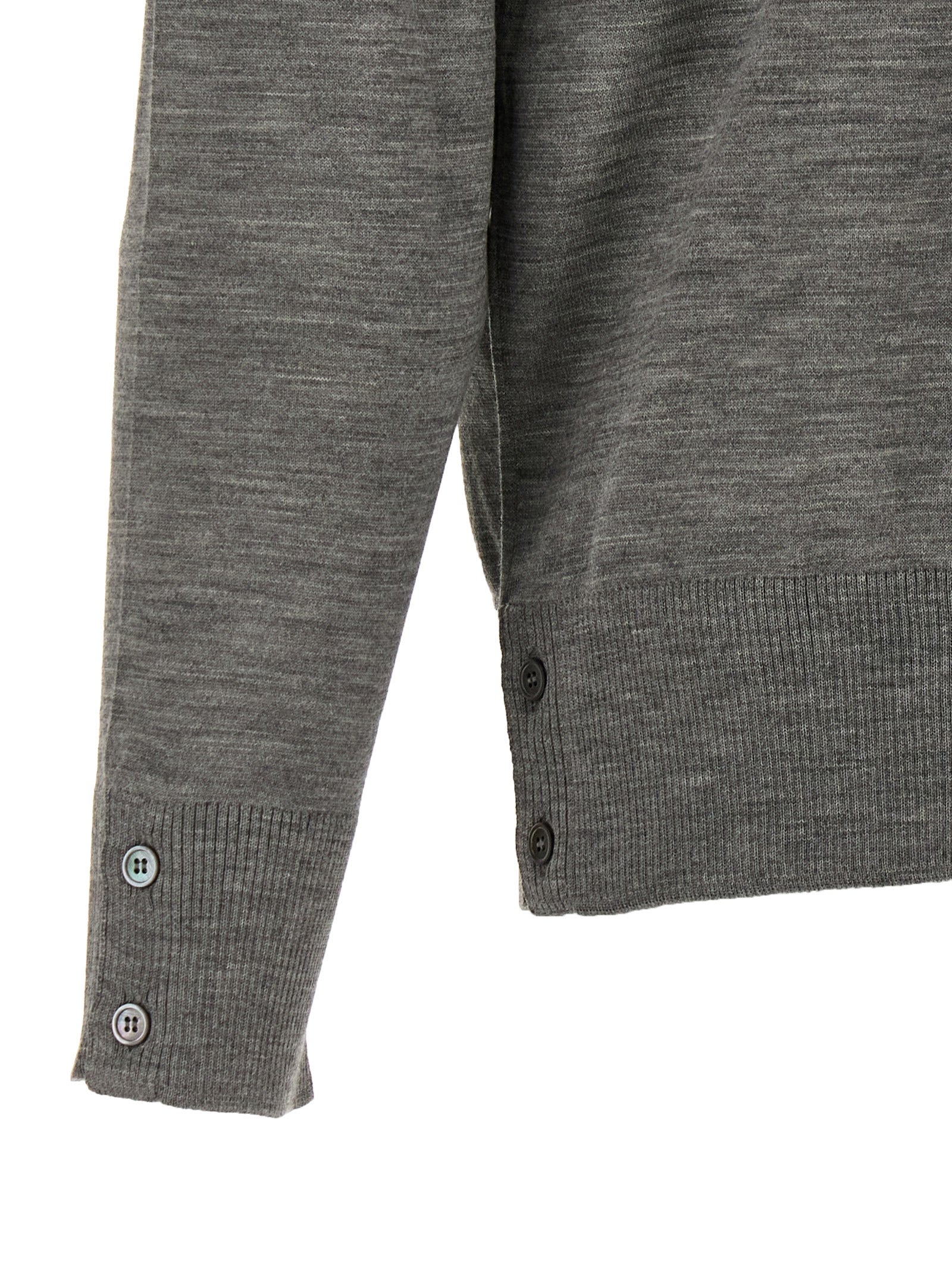 Gray Virgin Wool Cardigan