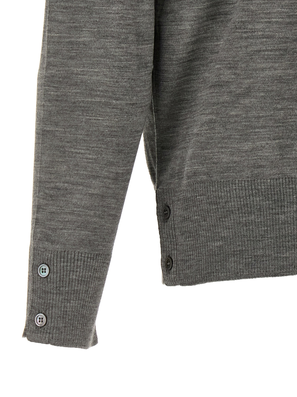 Gray Virgin Wool Cardigan