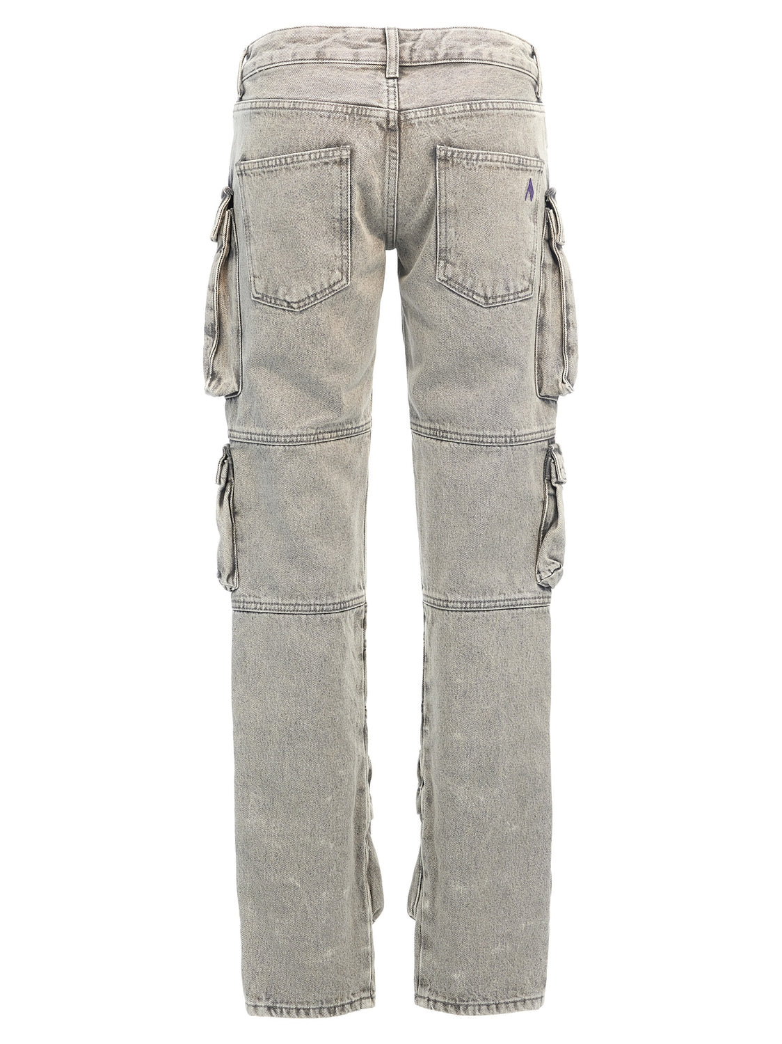 Gray Cotton Cargo Pants