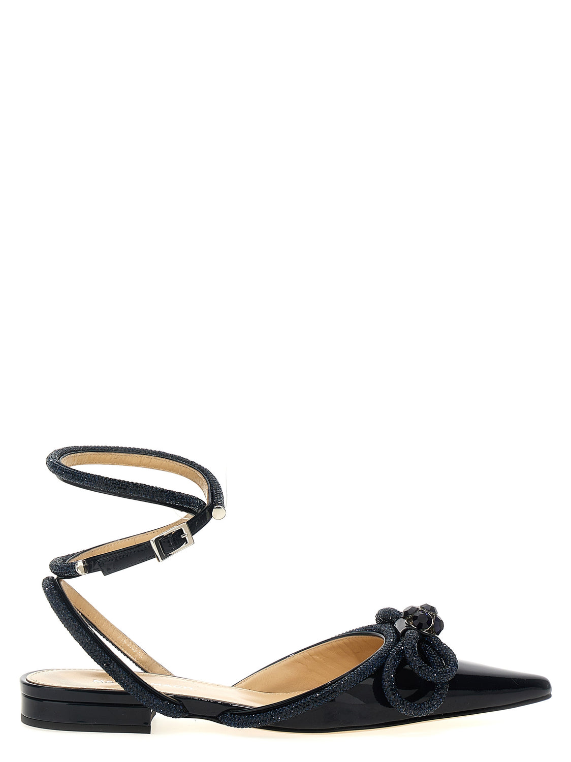 Blue Calfskin Ballet Flats