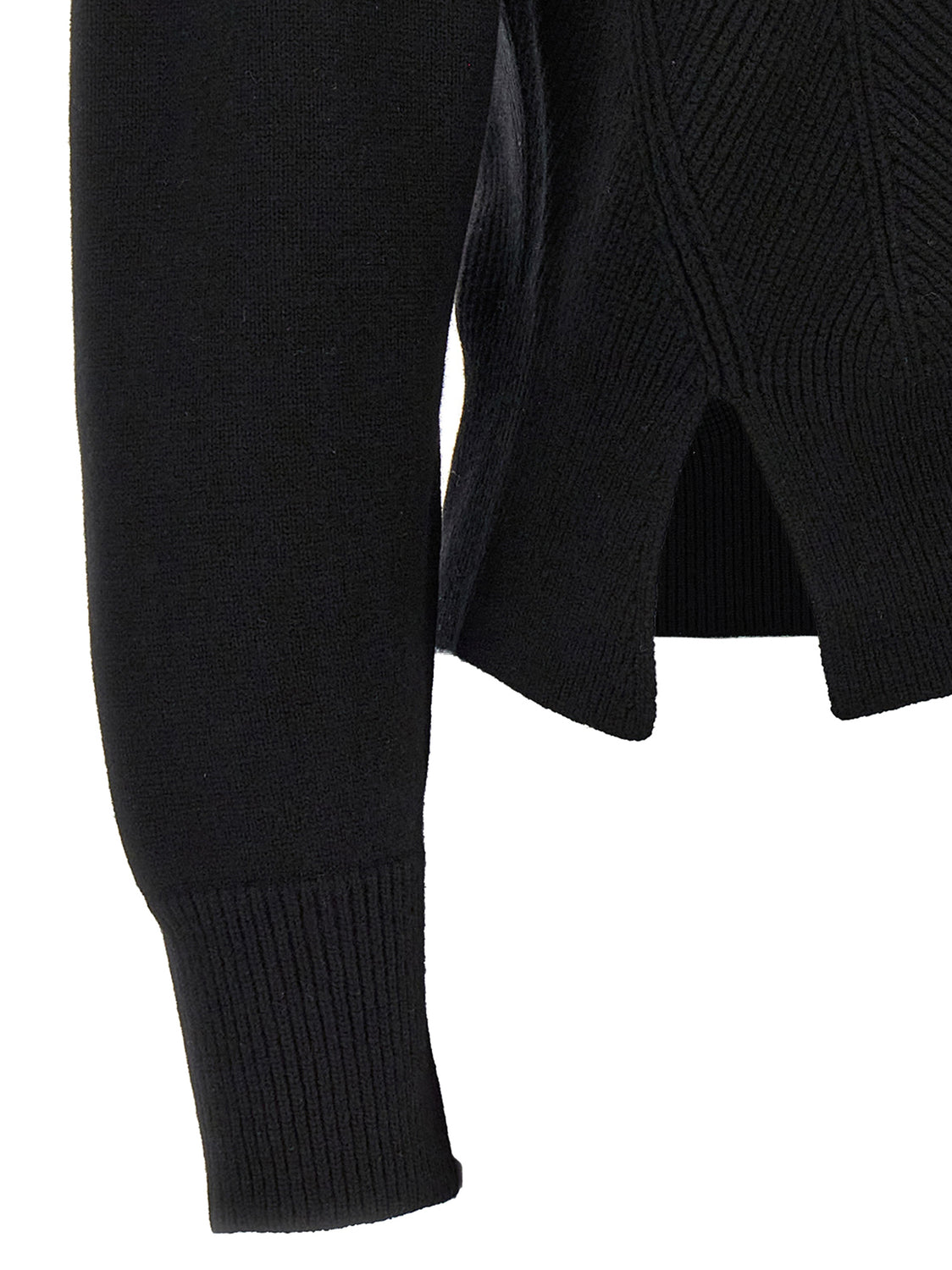 Black Wool Cardigan