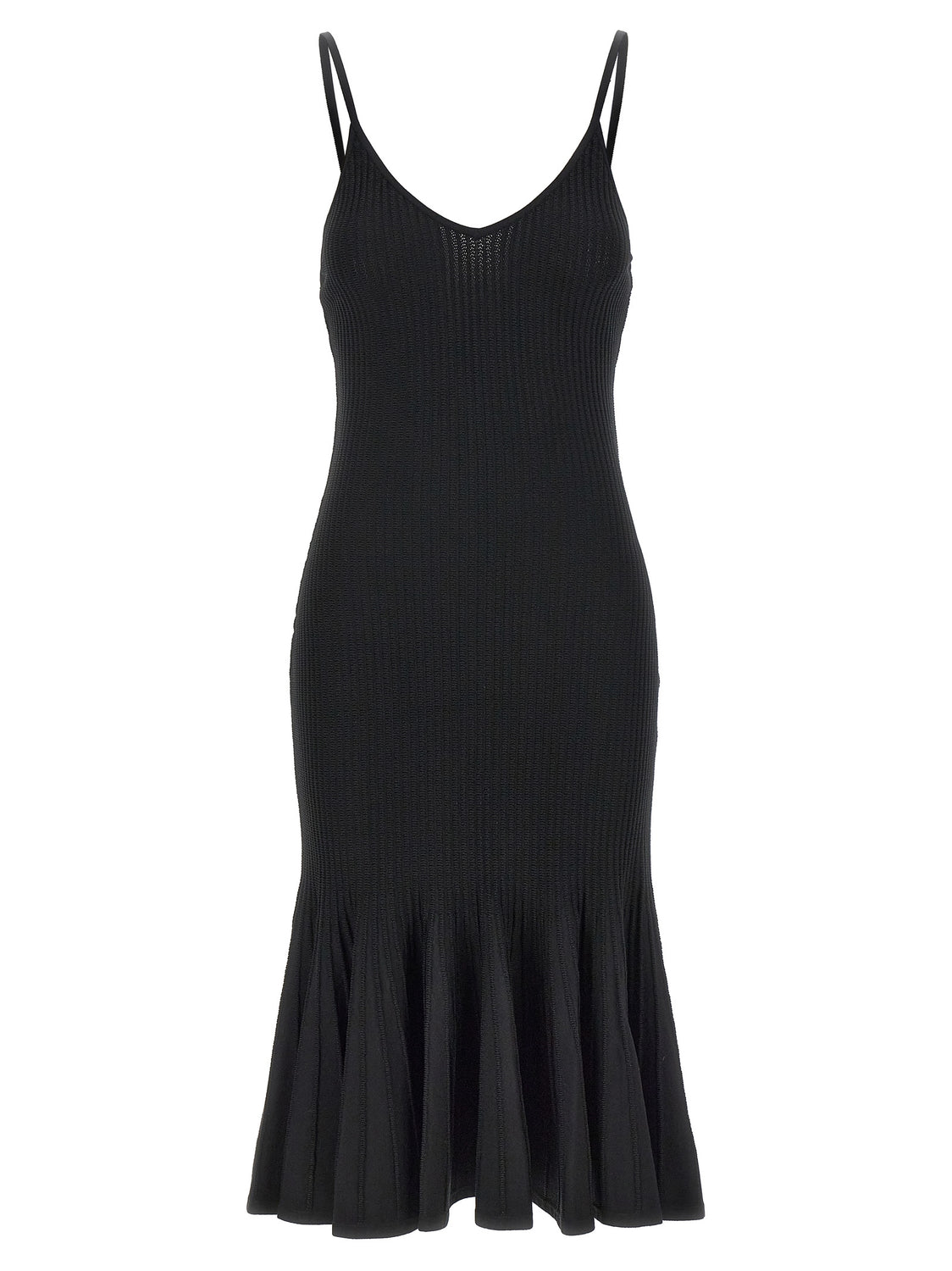 Black Viscose Midi Dress