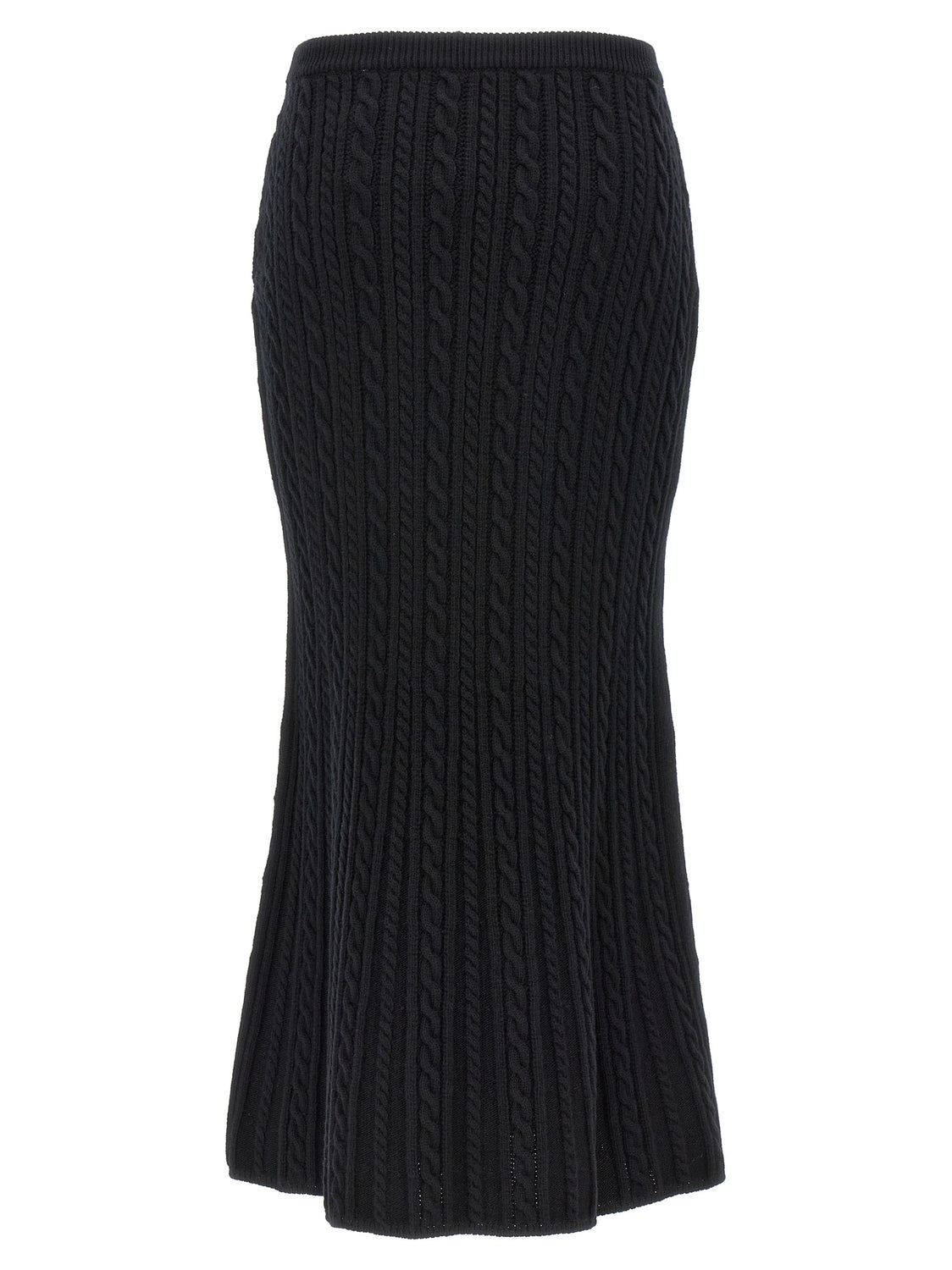 Black Wool Mini Skirt