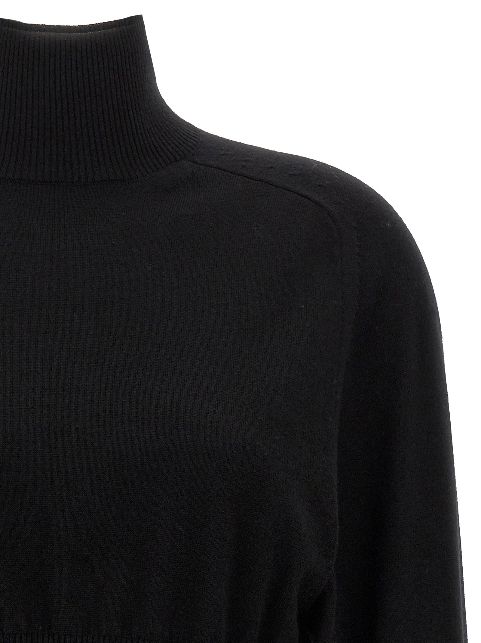 Black Virgin Wool Cardigan