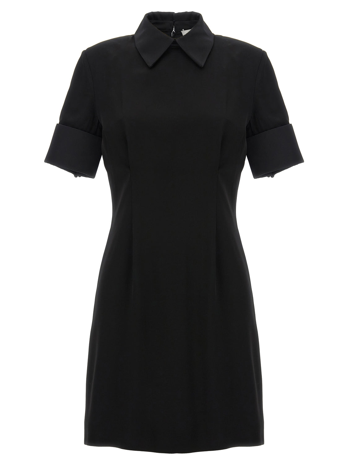 Black Viscose Short Dress
