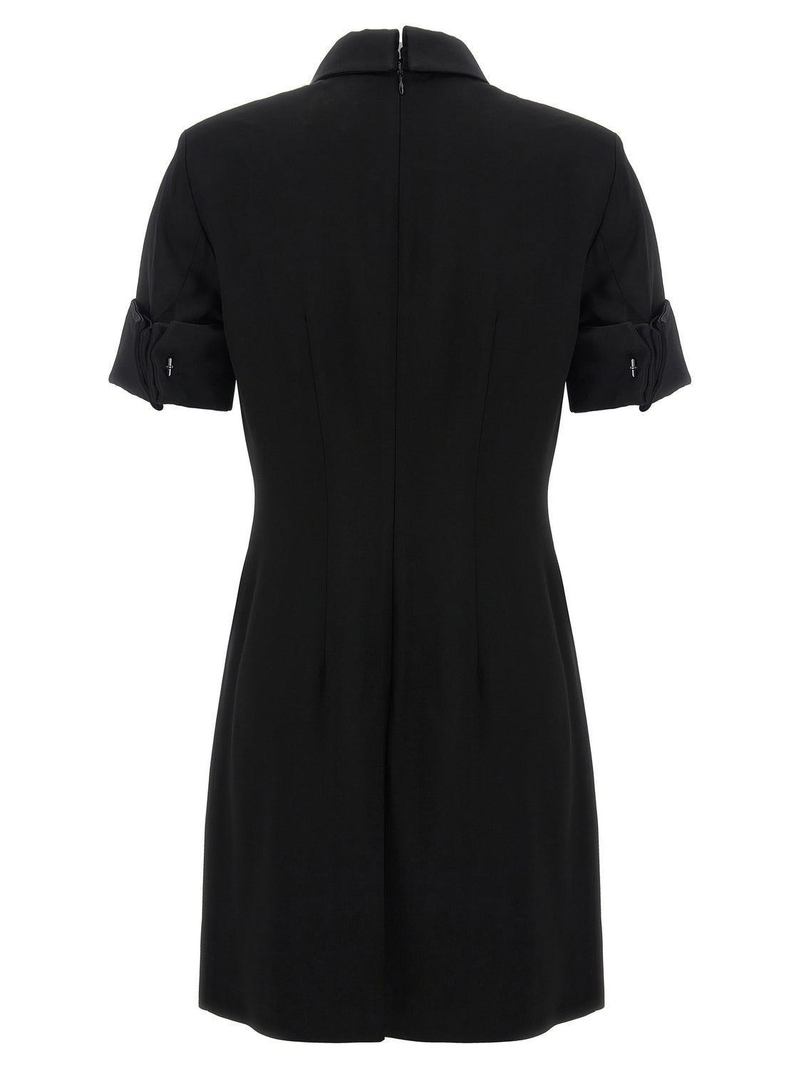 Black Viscose Short Dress