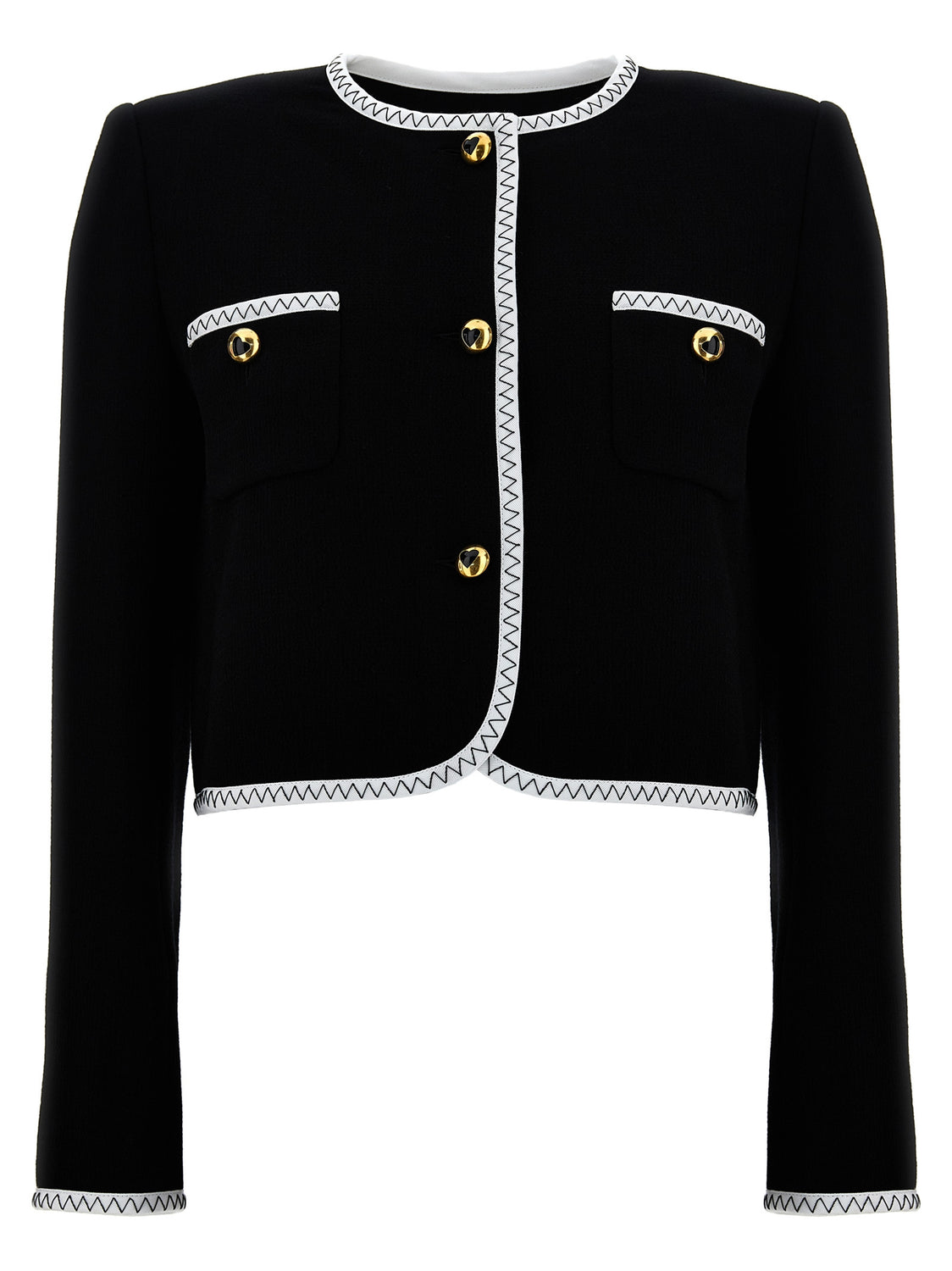 Bicolor Viscose Full-Length Jacket
