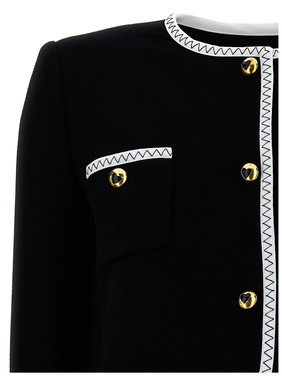 Bicolor Viscose Full-Length Jacket