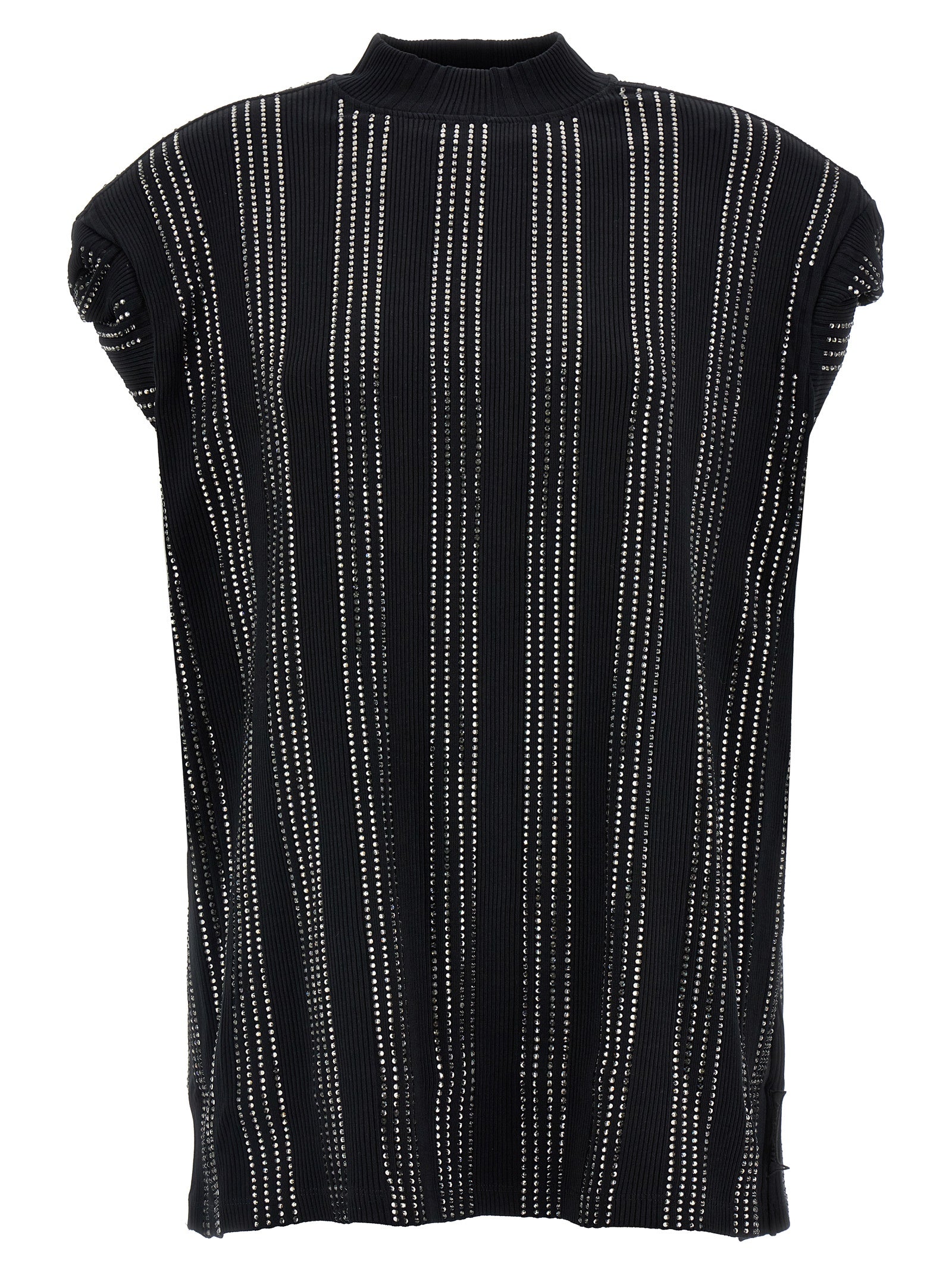 Black Cotton Short Dress