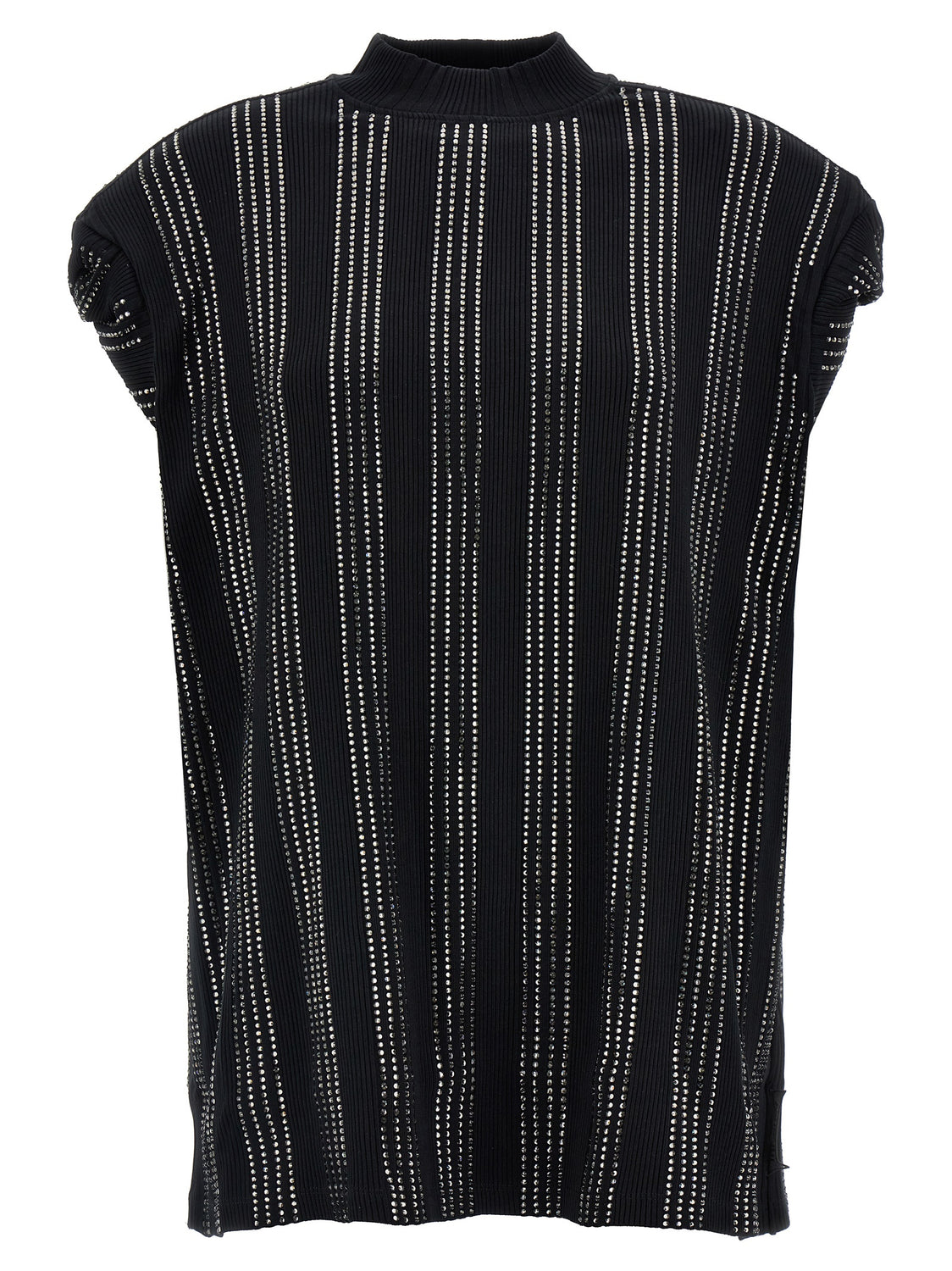 Black Cotton Short Dress