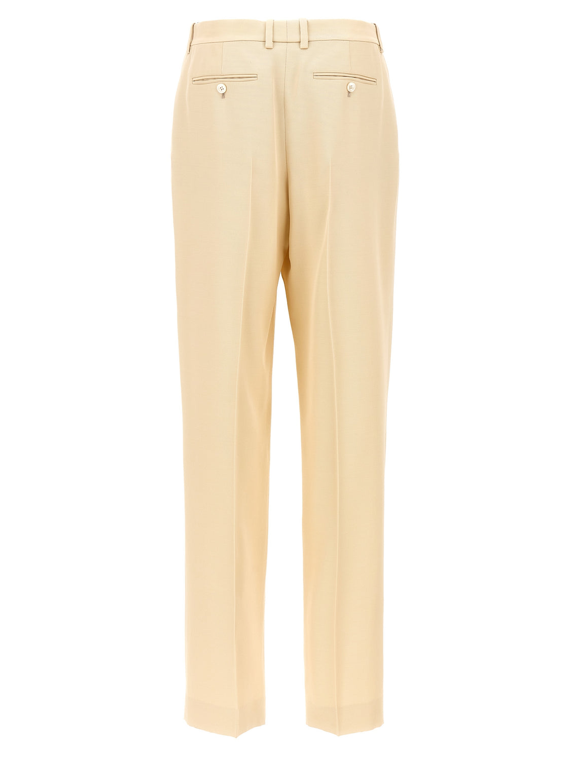 Beige Silk Dress Pants