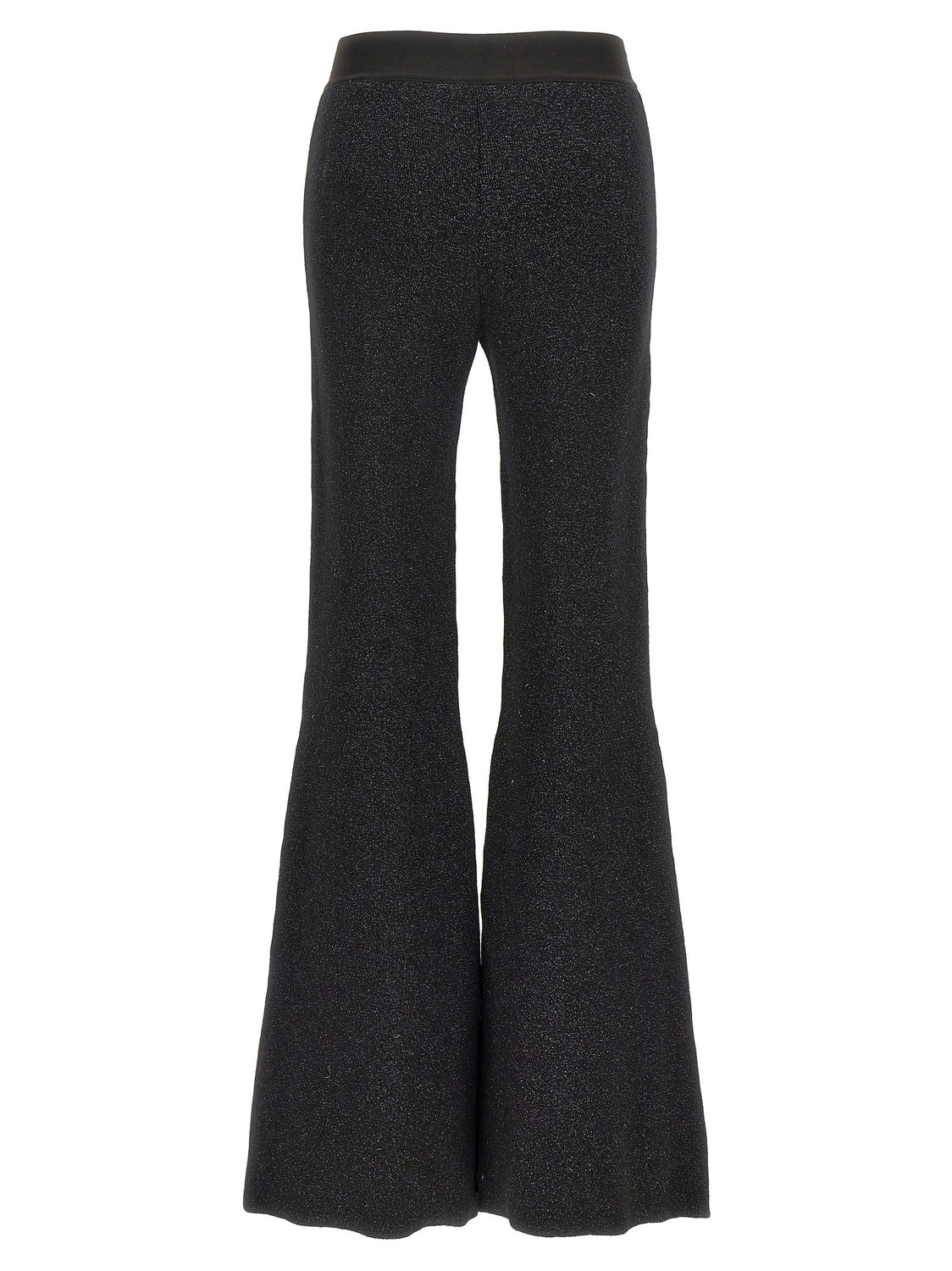 Black Viscose Flared Pants