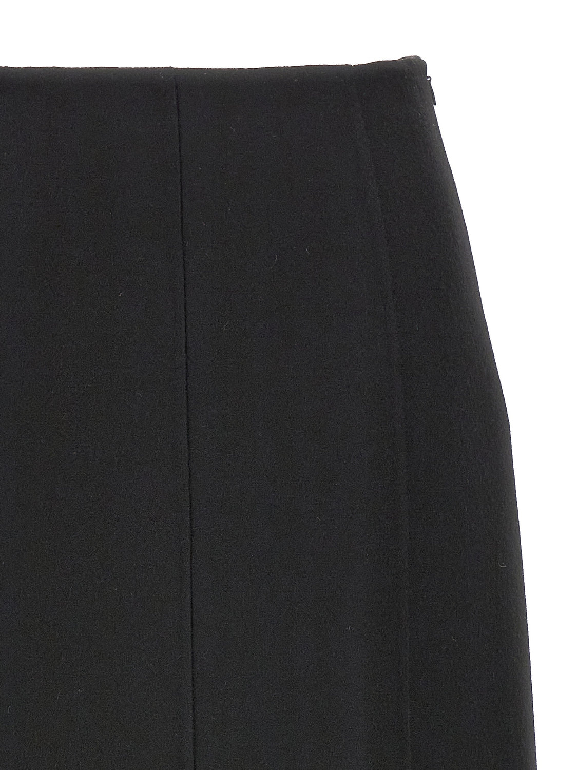 Black Virgin Wool Mini Skirt