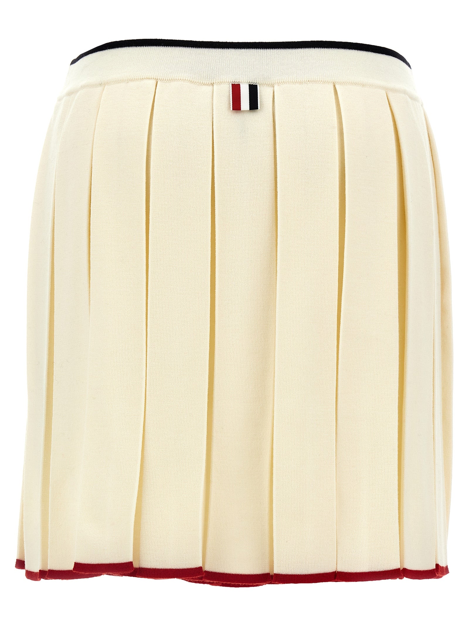 White Virgin Wool Long Skirt