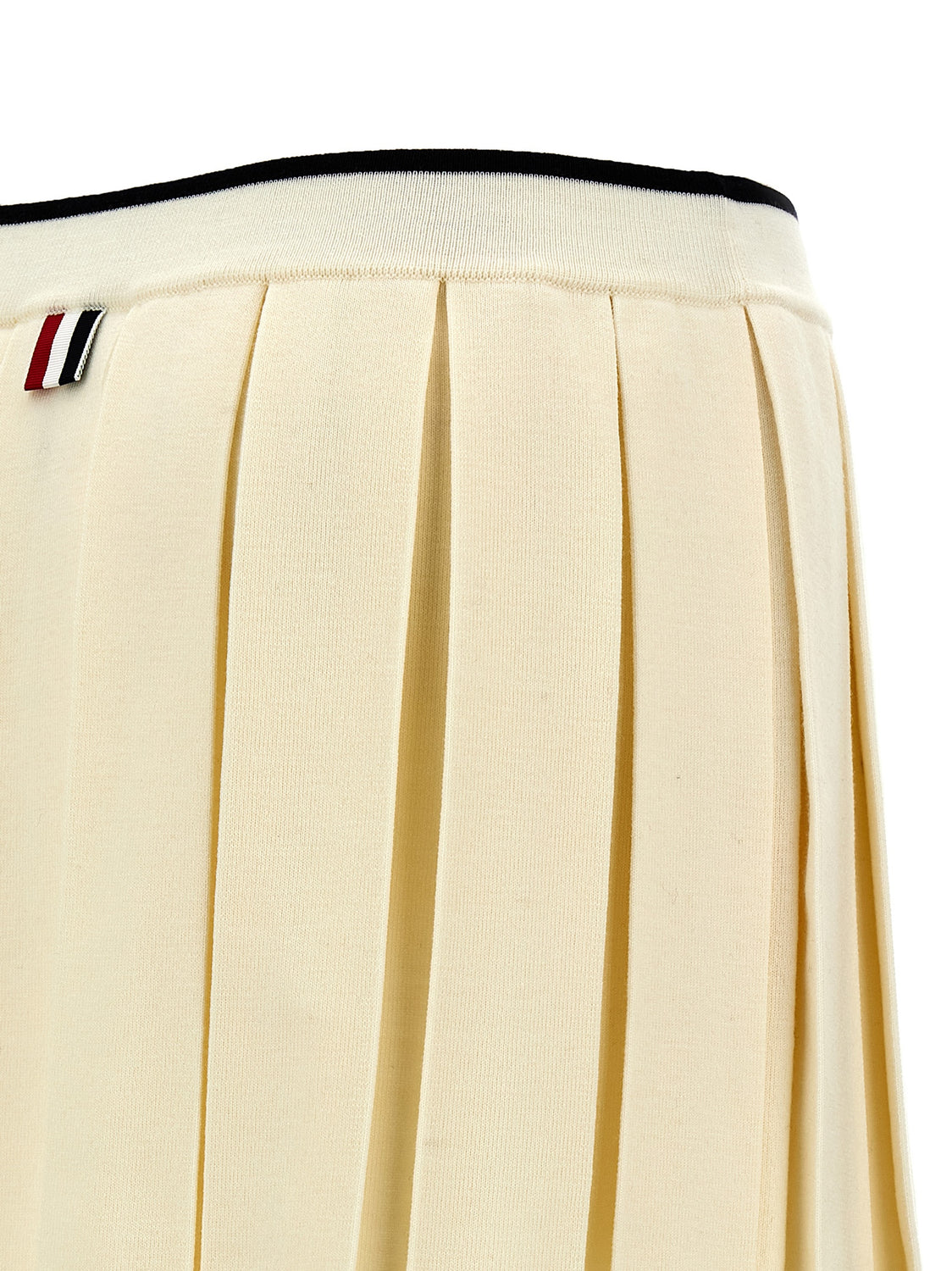 White Virgin Wool Long Skirt