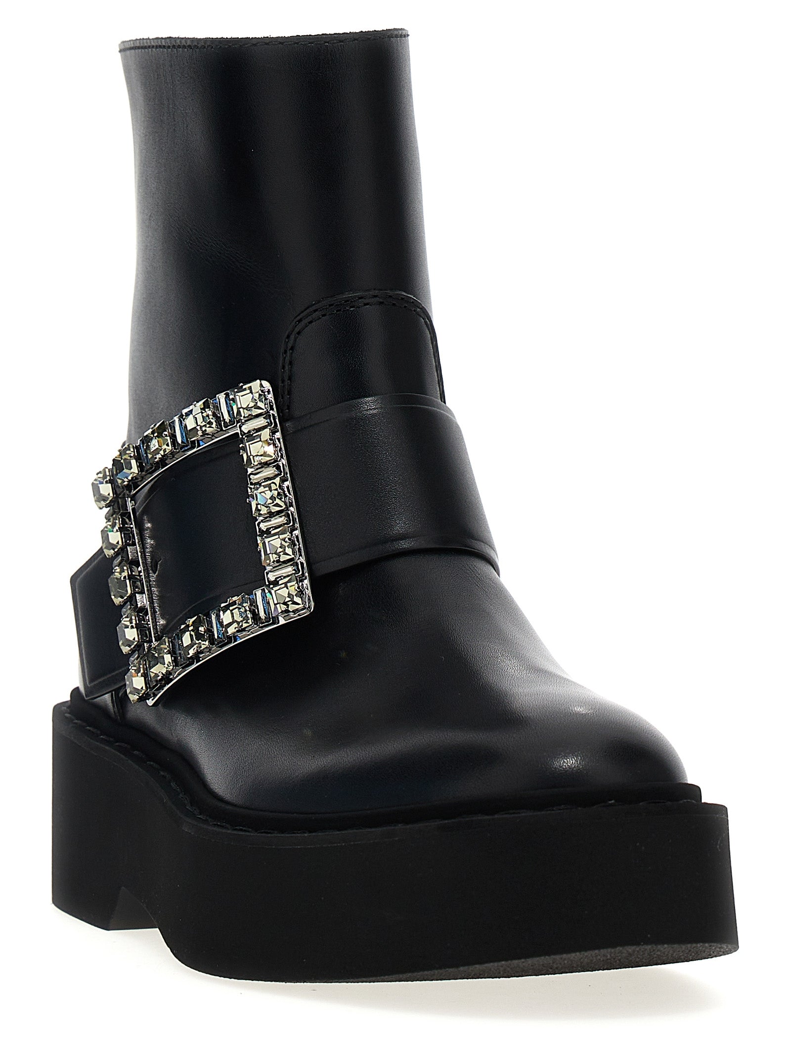 Black Calfskin Ankle Boots