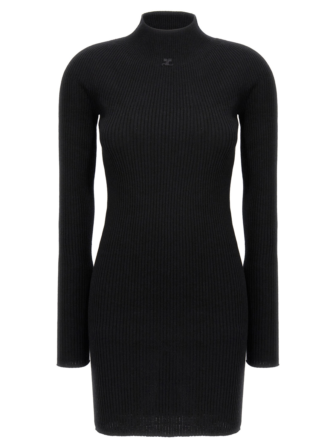 Black Cotton Short Dress