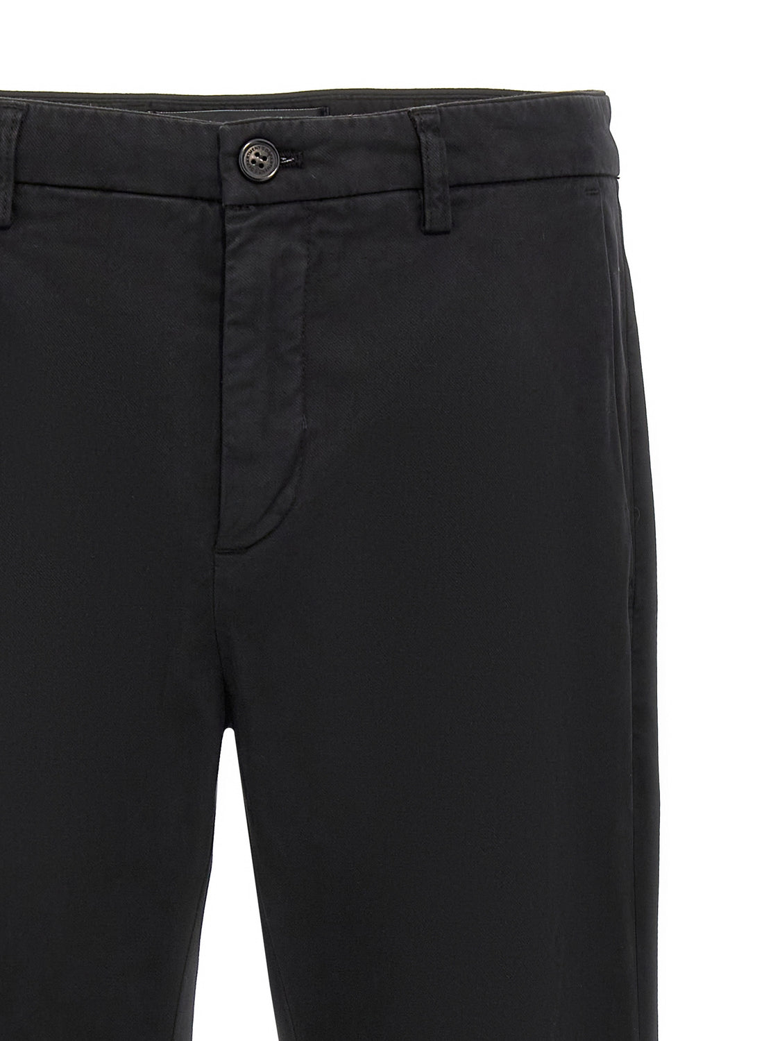 Black Cotton Casual Pants