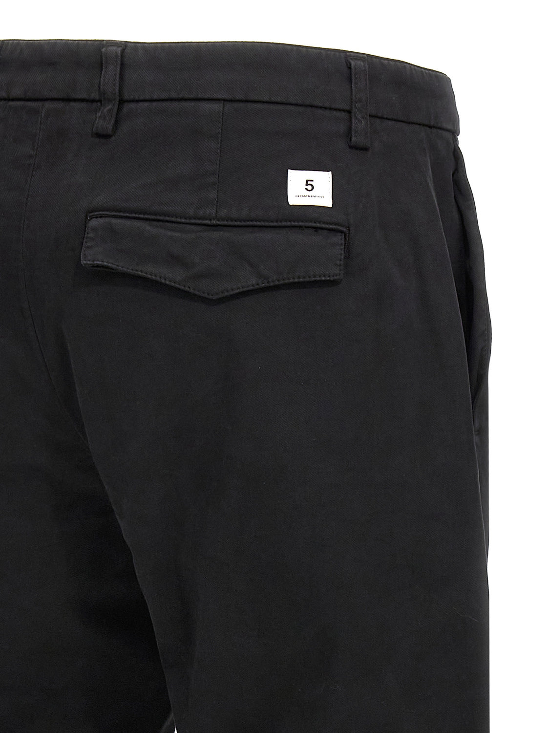 Black Cotton Casual Pants