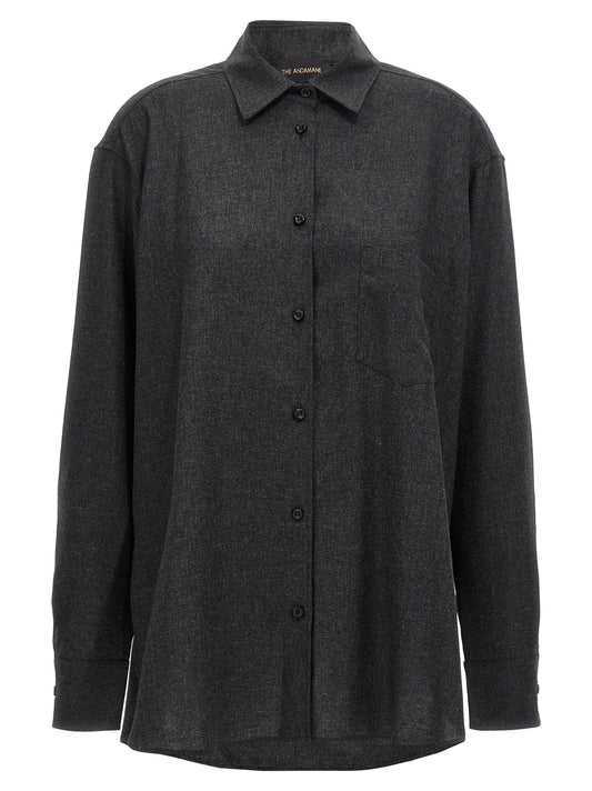 Gray Wool Blouse