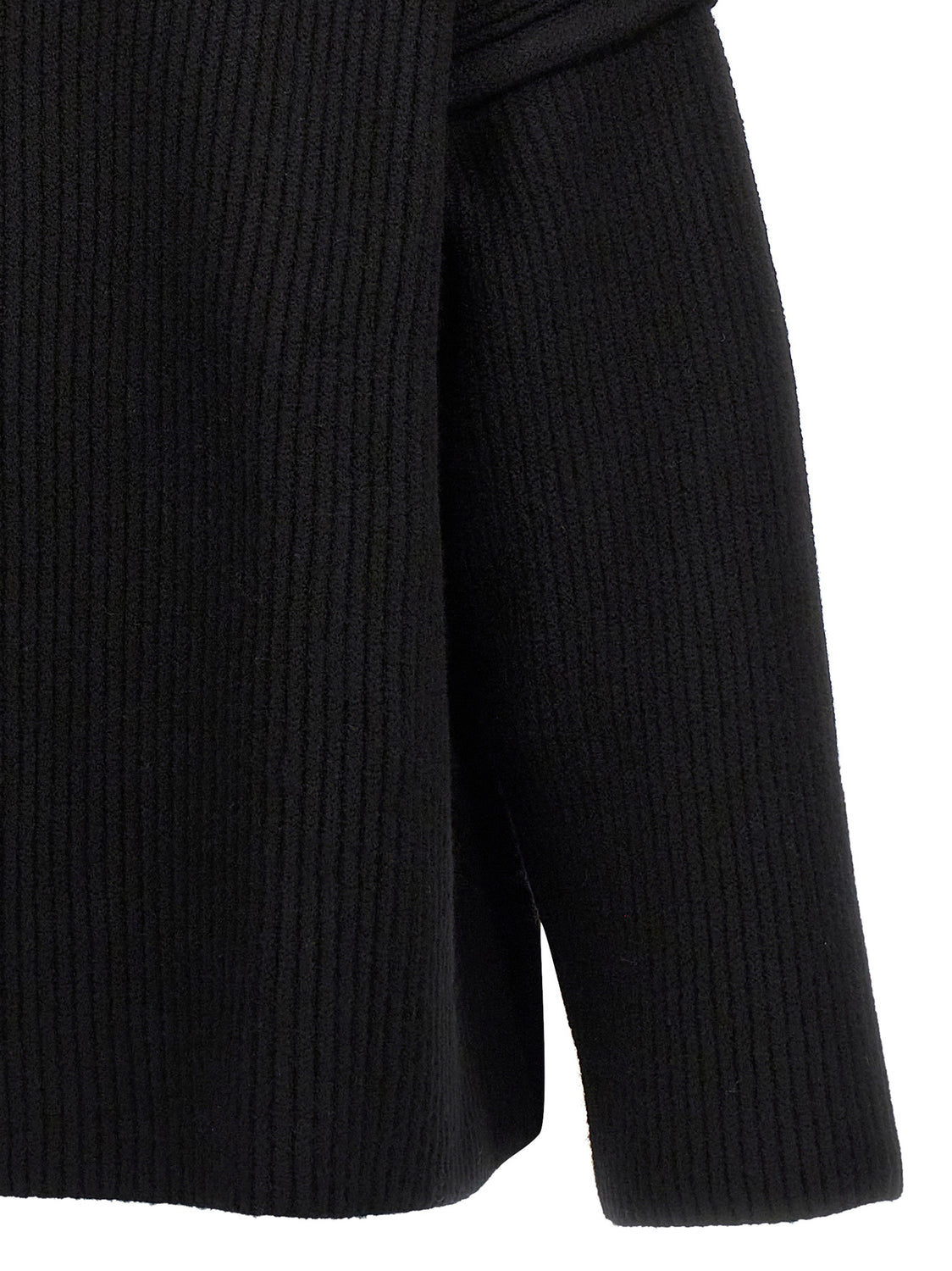 Black Wool Cardigan