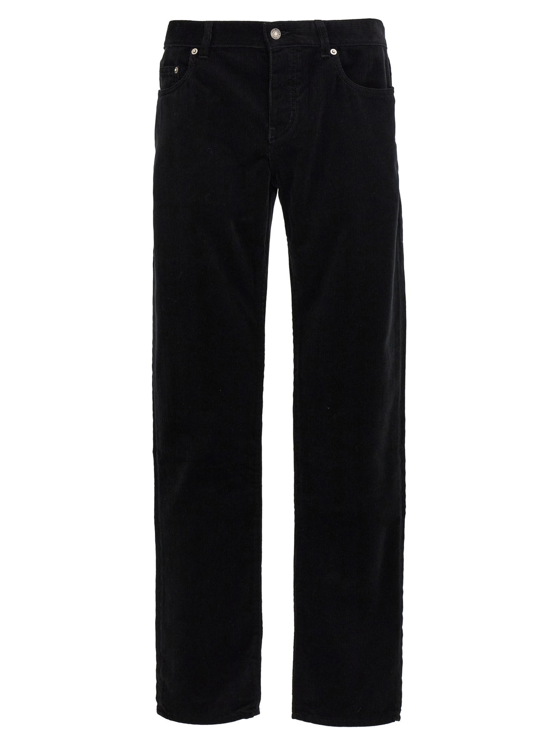 Black Cotton Casual Pants